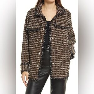 Blanc NYC Retrograde Tweed Shirt Jacket